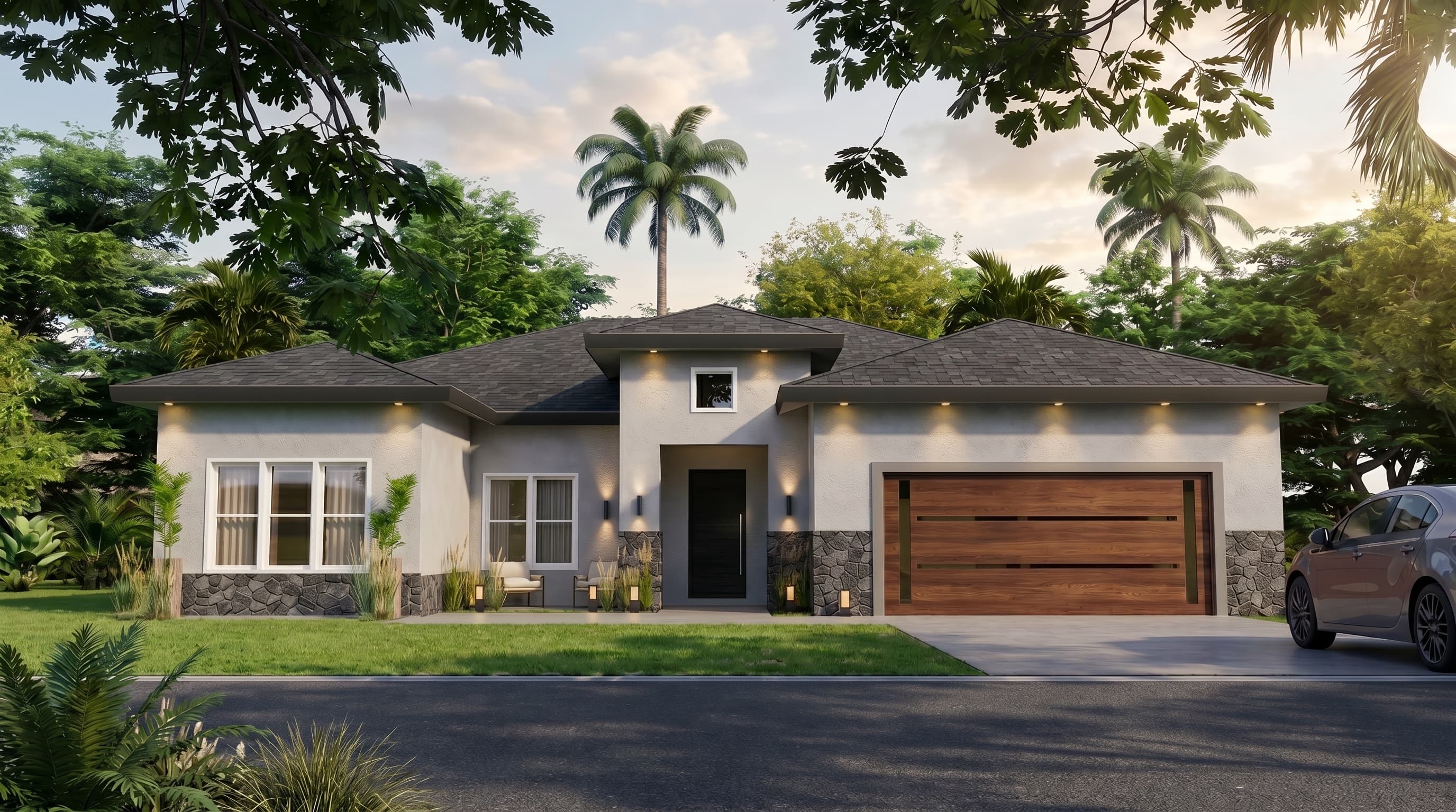 Modern facade render